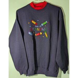 Color Me Grandma Sweatshirt Size Large Vintage Endless Designs Made In USA